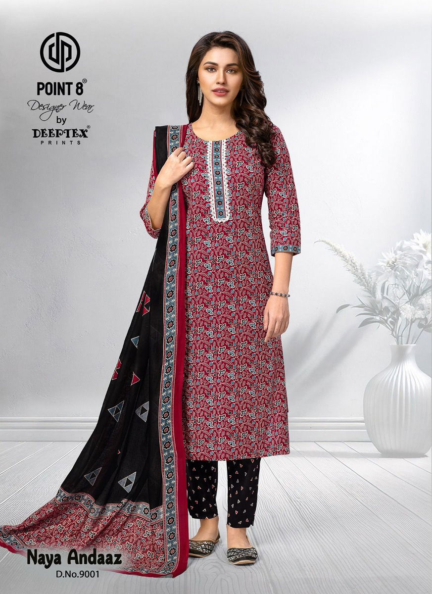 Naya Andaaz Vol 9 By Deeptex Cotton Printed Kurti   Bottom With Dupatta Suppliers In India