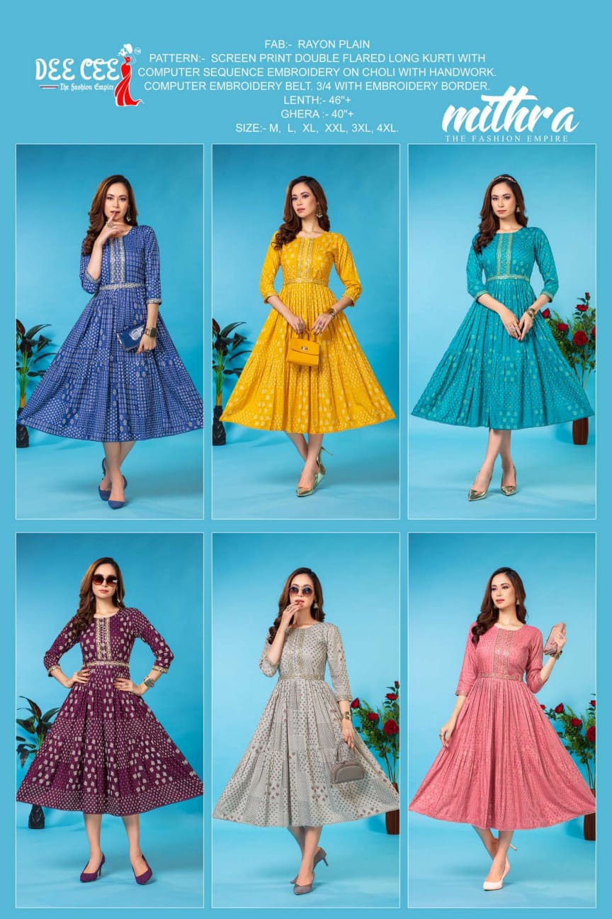 The Fashiom Empire By Deecee Rayon Printed Kurtis Catalog