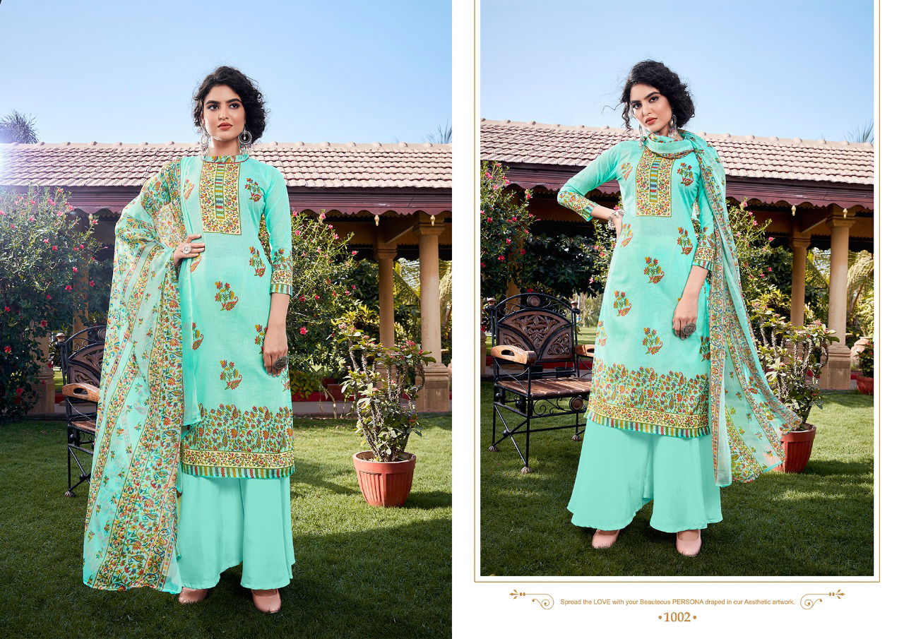 Anita Kesariya Simran Latest fancy Casual Wear Digital Print With Swarovski Diamond Work  Designer Dress Material Collection
