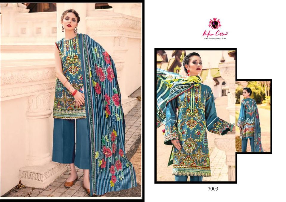 Nafisa Sahil 7 Casual Daily Wear Printed Karachi Cotton Dress Material Collection