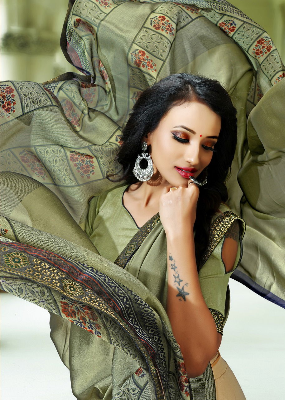 Twist Of Fashion 2 Latest Printed Designer Border Saree Collection 