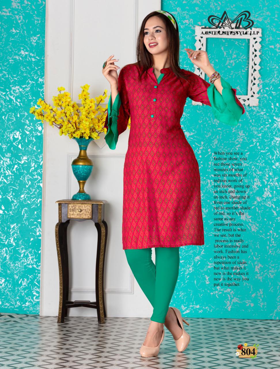 AB Sarika Latest Fancy Designer Printed Kurtis Collection