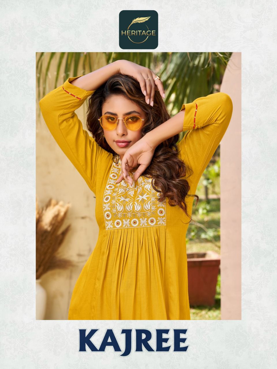 Heritage Kajree New Designer Ethnic Wear Rayon Fancy Top Collection