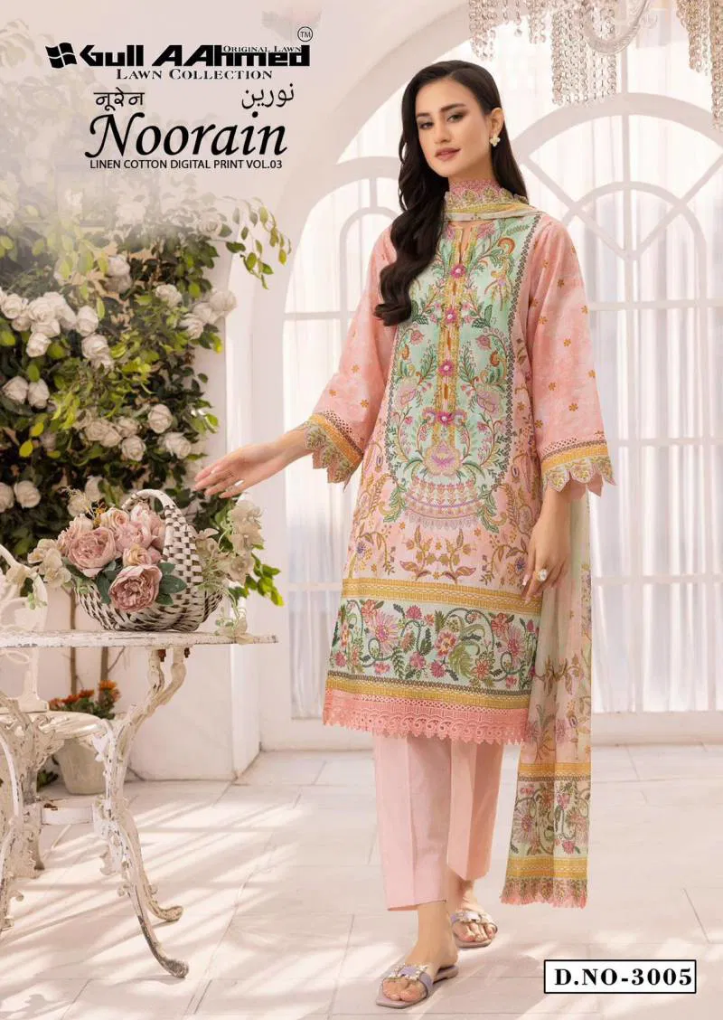 Noorain Vol 3 By Gull A Ahmed Cotton Printed Dress Material Wholesale Market In India