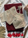 Khadi Work Vol 1 Cotton Saree With Designer Blouse Suppliers In India