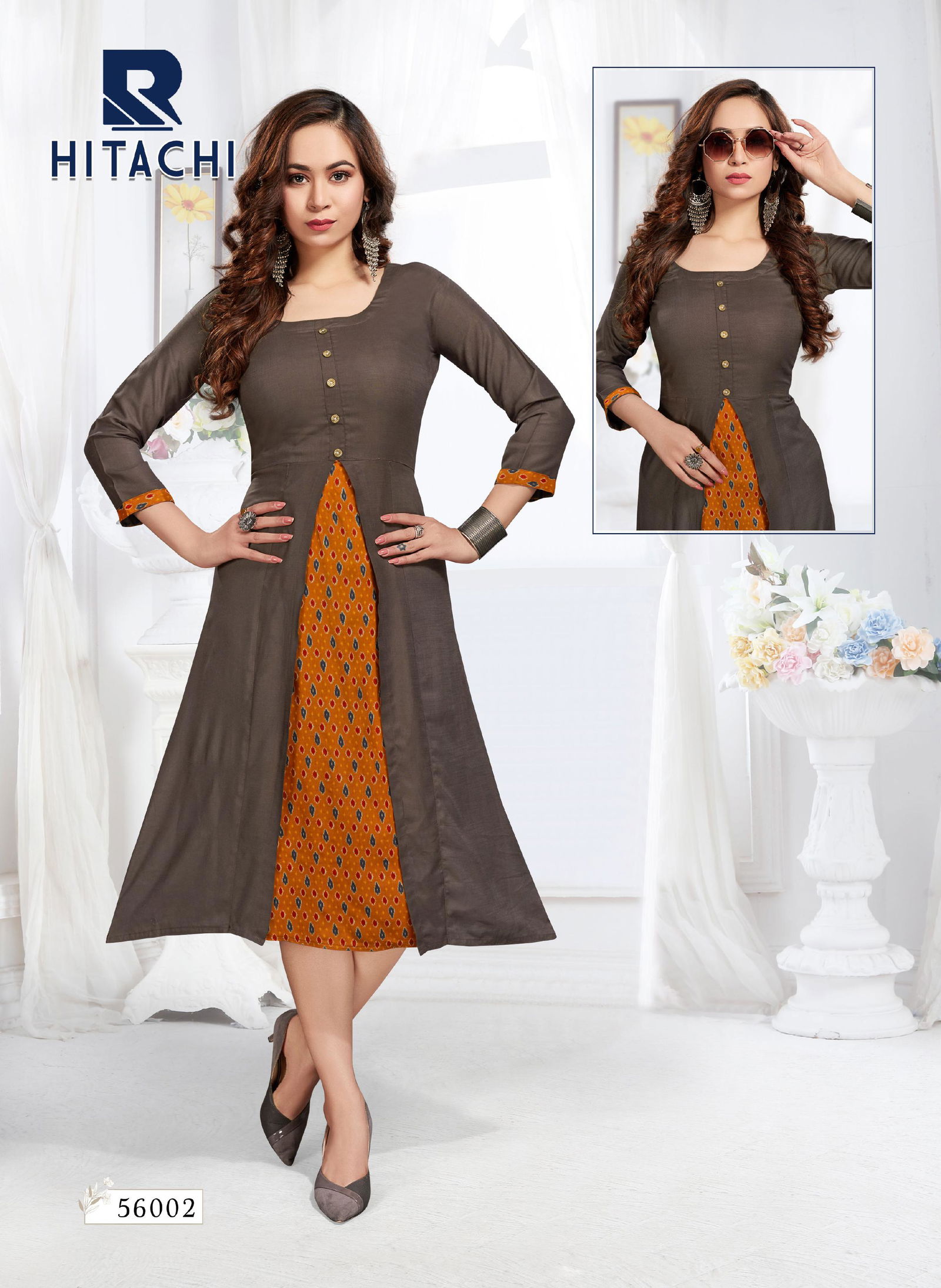 Raashi Hitachi Regular Wear Rayon Printed Anarkali Kurti Collection