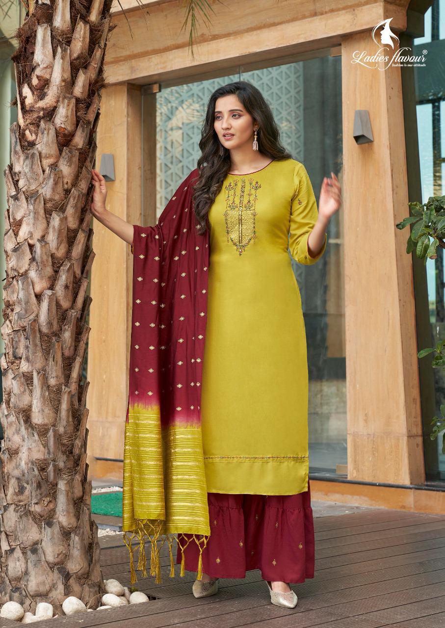 Ladies Flavour Ruhana 1 Festive Wear Maslin With Embroidery With Heavy Khatli Work Ready Made Collection
