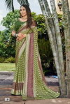 Rekha By Kashvi Moss Brasso Foil Occasion Wear Sarees Exporters In India
