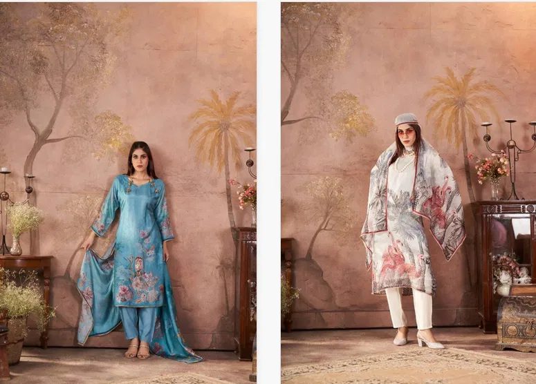 Tanyaa P 393 Maslin Printed Kurti Bottom With Dupatta Wholesalers In Delhi