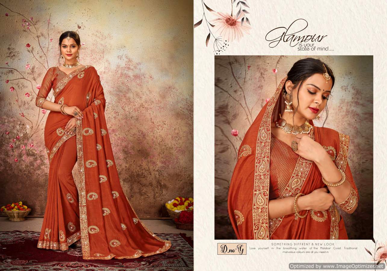 Shravya Avantika Exclusive Fancy Festive Wear Vichitra Silk Saree Collection