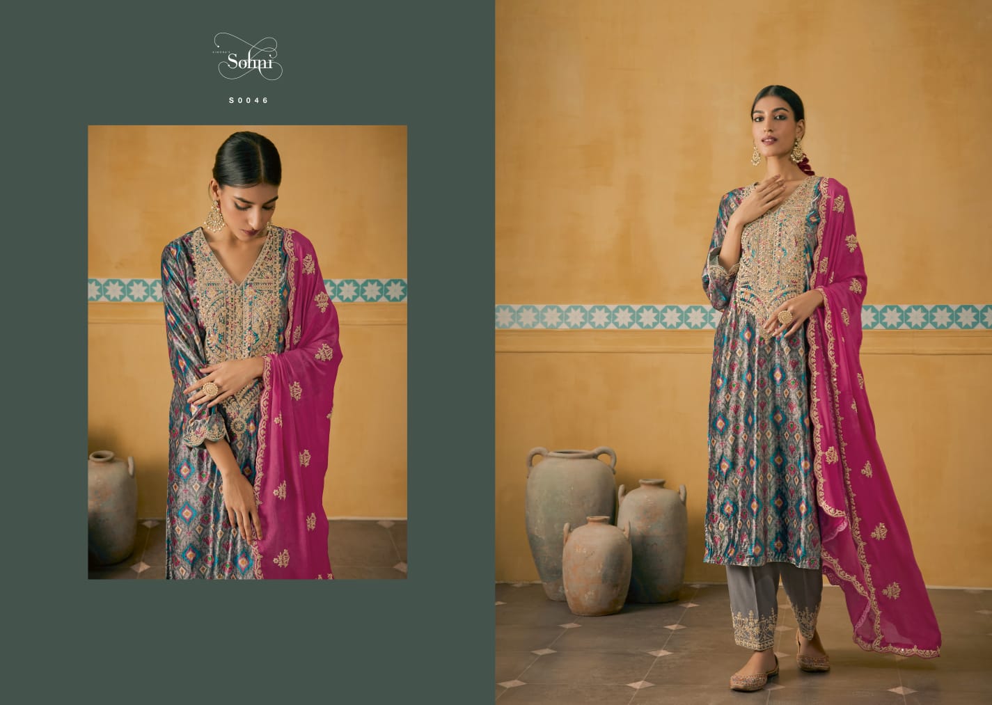 Husn E Ishq By Kimora Velvet Embroidery Salwar Kameez Catalog