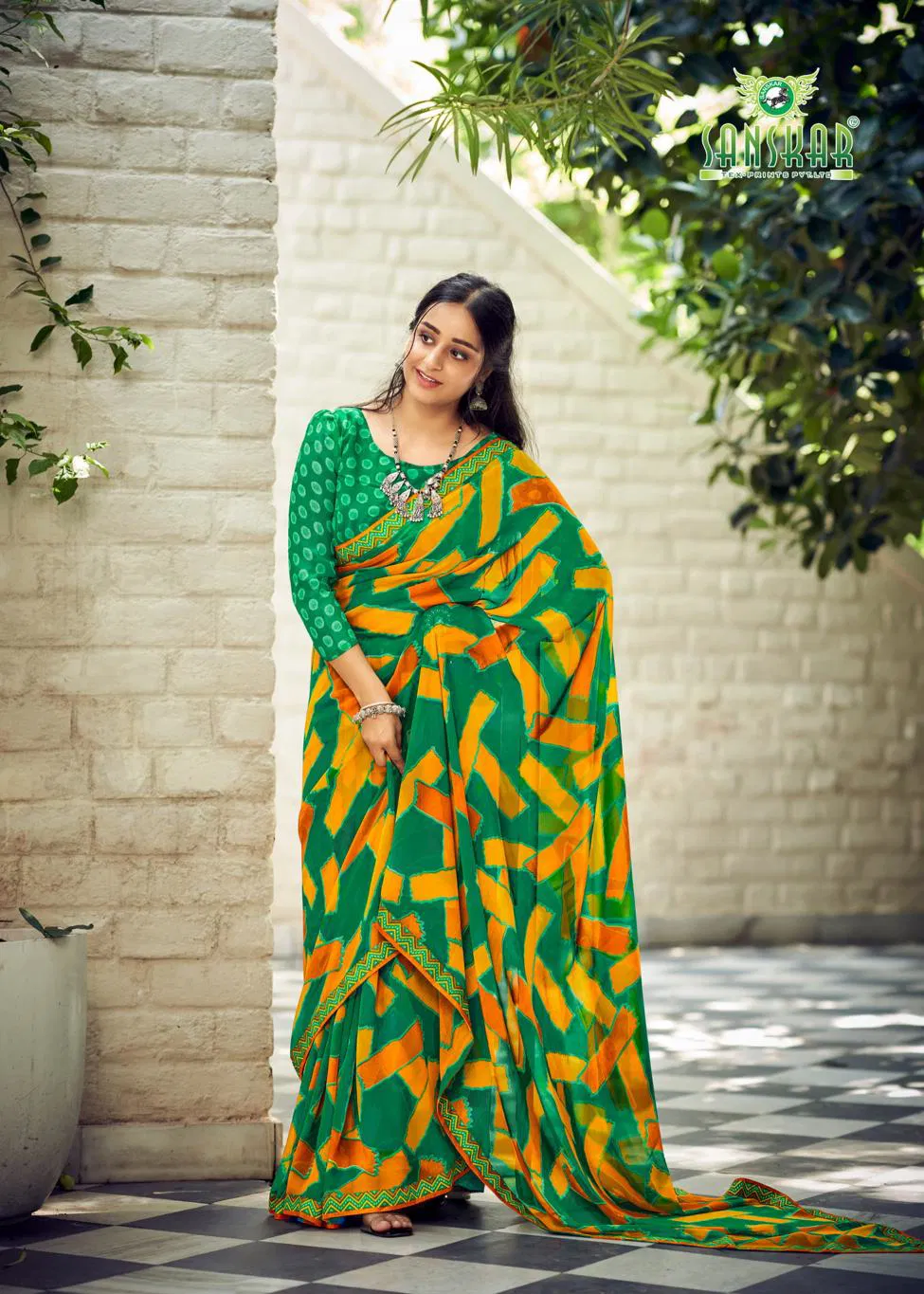 Bhagyashree By Sanskar Georgette Saree Online Wholesale