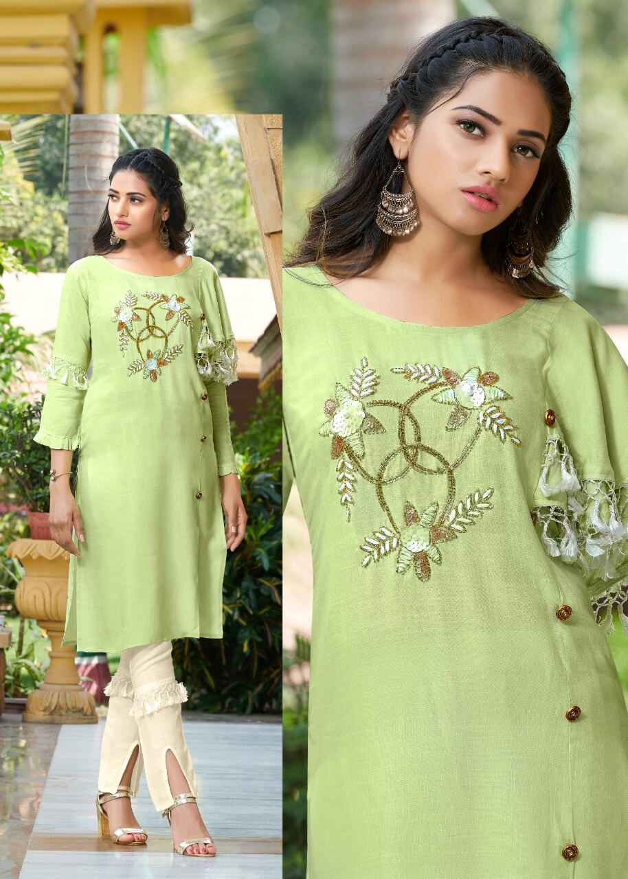 Rangjyot Kaaya Latest Fancy Designer Ethnic Wear Rayon Designer Rayon Kurti Collection
