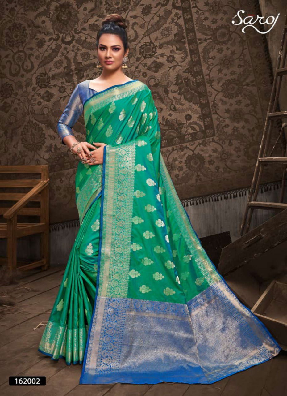 Saroj Tannu Latest Fancy designer Wedding Wear Printed Silk Saree Collection
