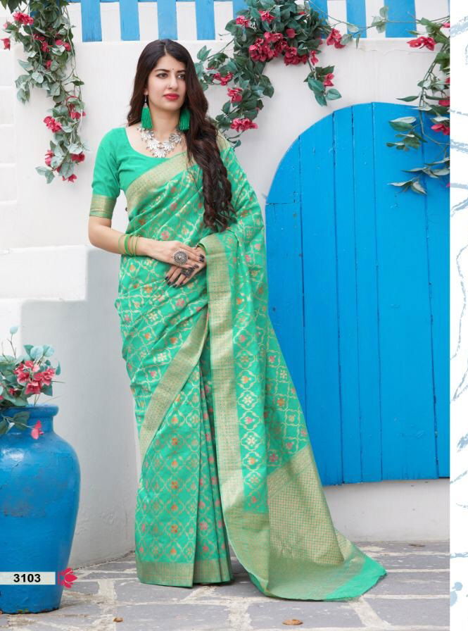 Manjubaa Mahamaya Silk Latest Designer Party Wear Silk Saree Collection 