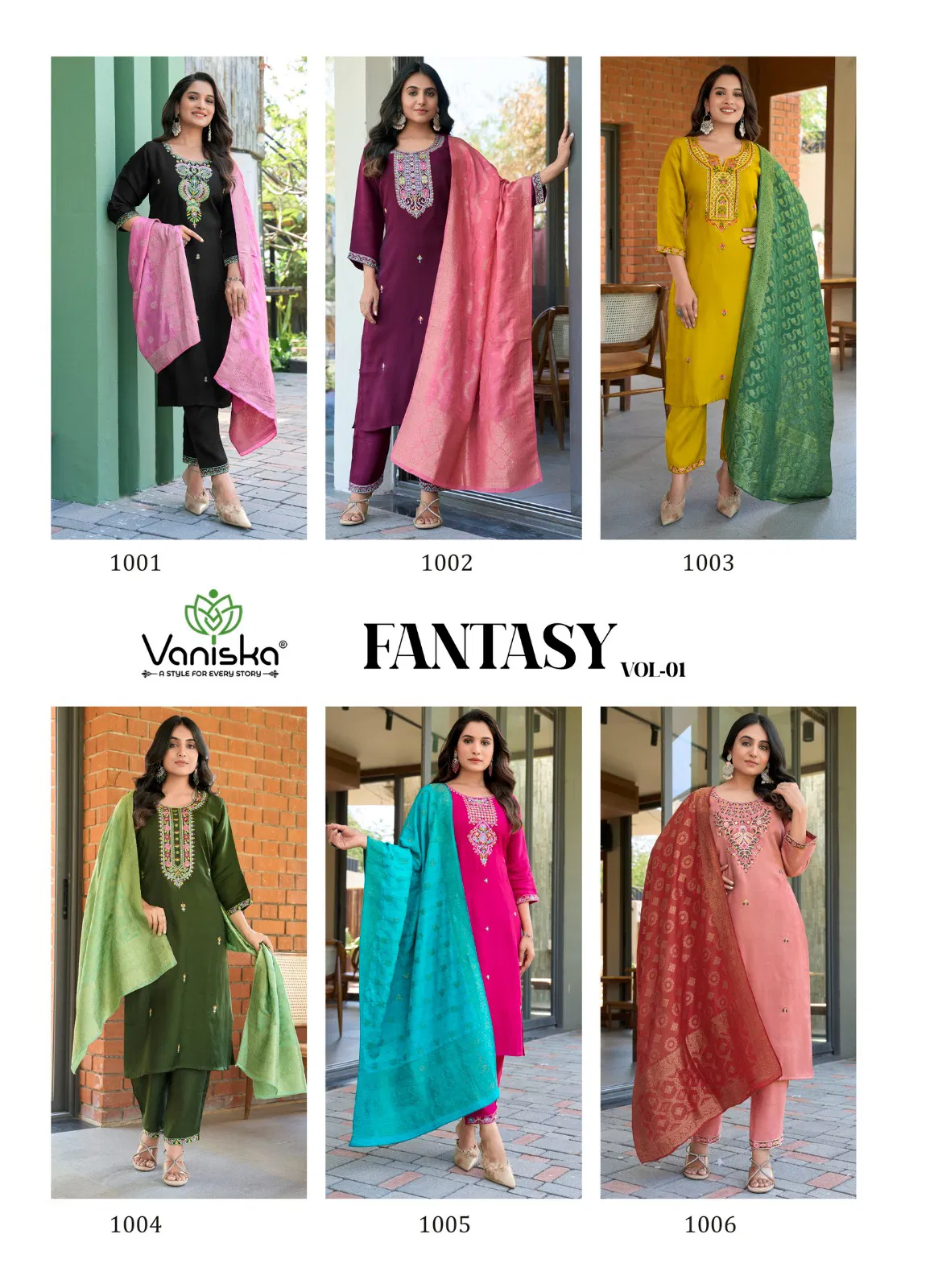 Fantasy Vol 1 By Vaniska Viscose Kurti With Bottom Dupatta Wholesale Online