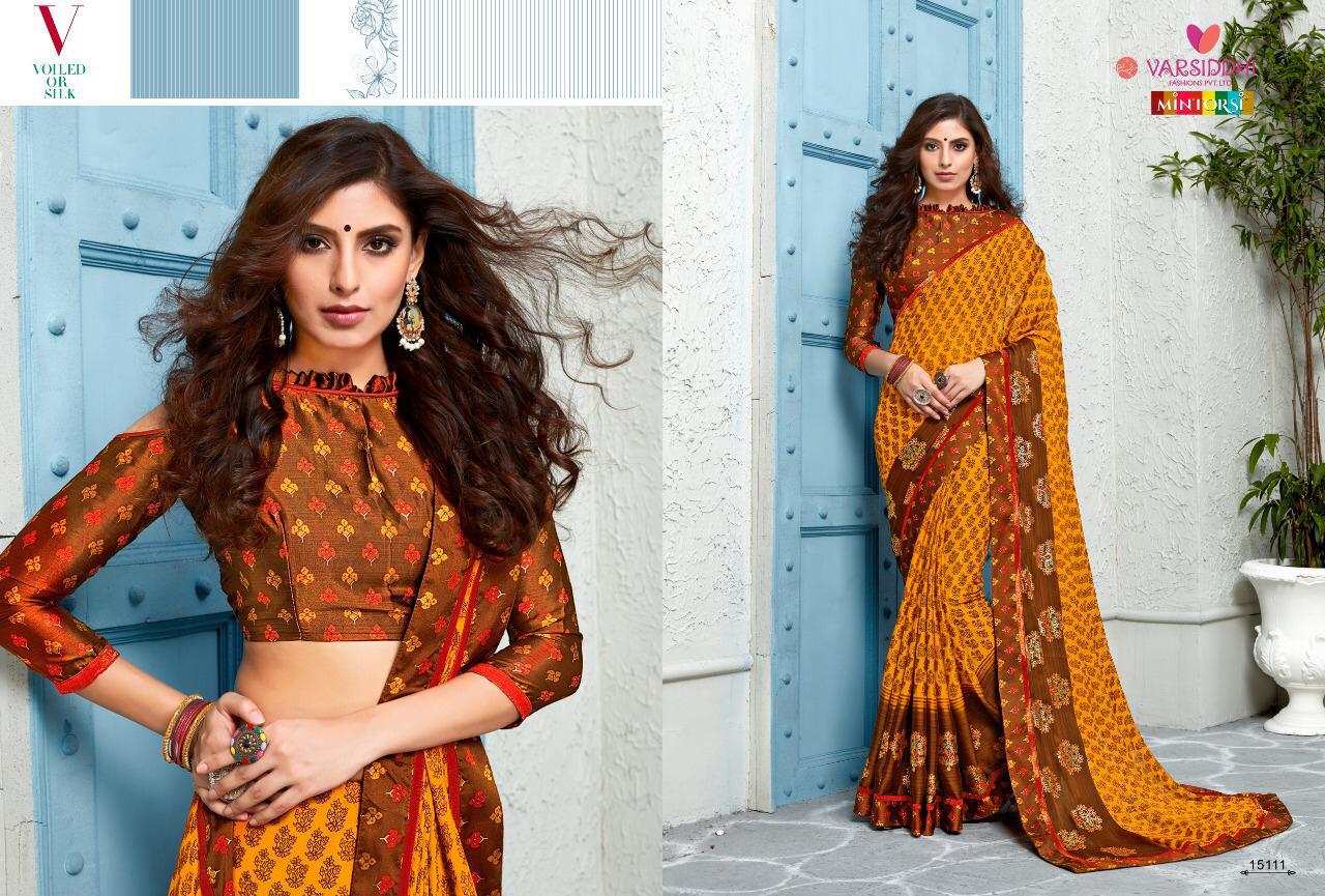 Jalkhi Varsiddhi Cadbury Chiffon Silk With Same Blouse Party Wear Designer Printed Saree's Collections