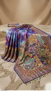 Tew Vol 3 Roman Silk With Ajarakh Printed Saree