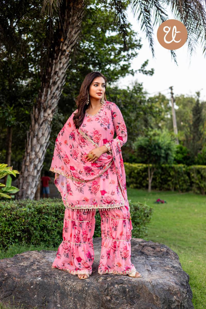 Th 009 A And B Georgette With Embroidered Salwar Kameez Bulk Orders In India