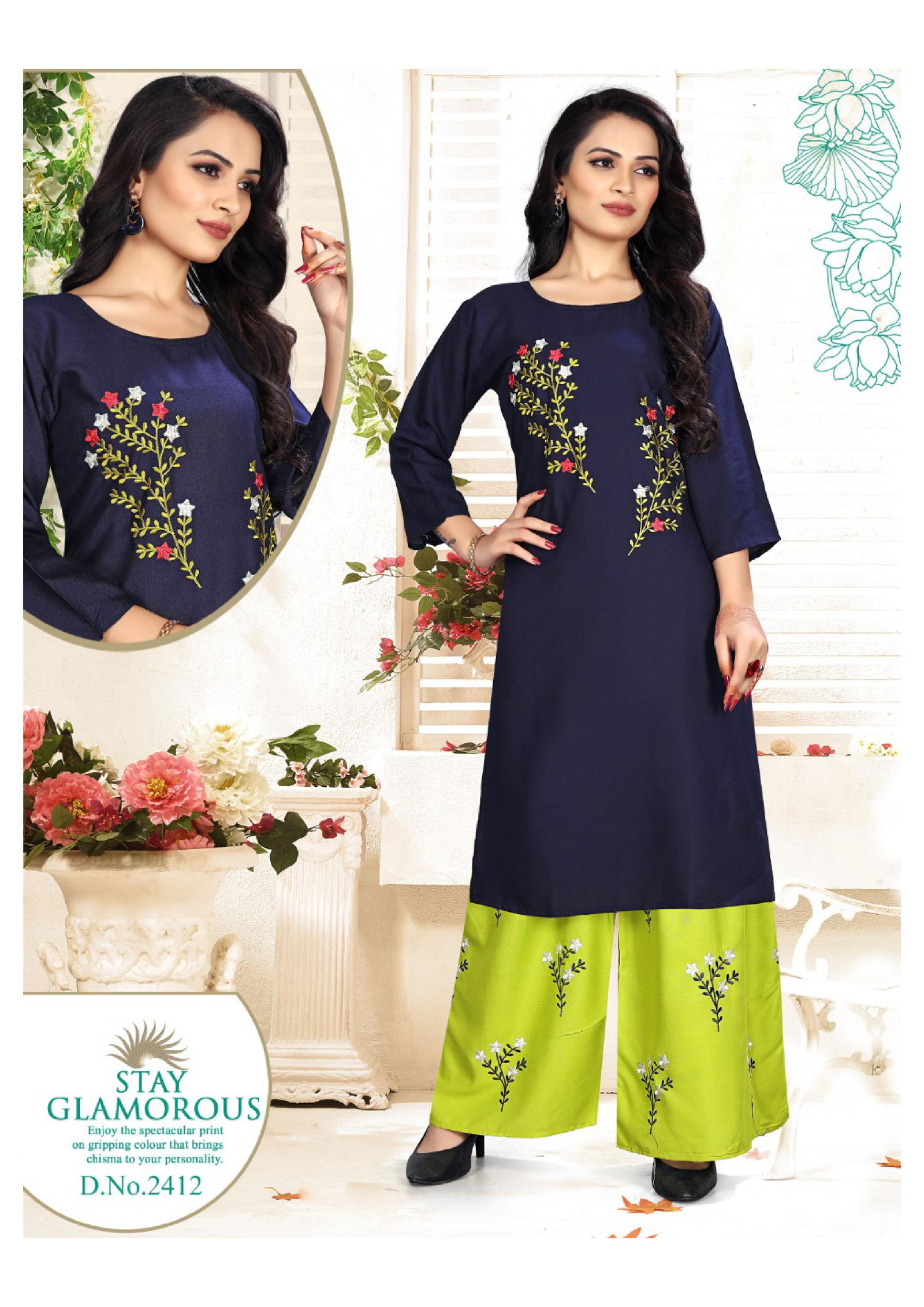 PAHAL Latest Fancy Designer Regular Ethnic Wear Rayon Printed Kurtis With Sahara Collection 