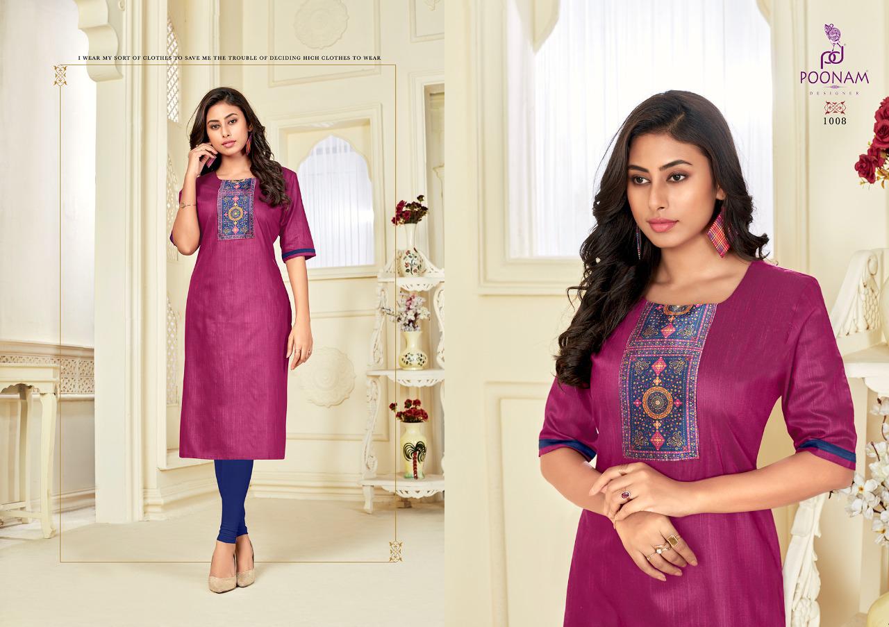 Poonam Glory Casual Daily Wear Digital Printed Designer Kurtis Collection
