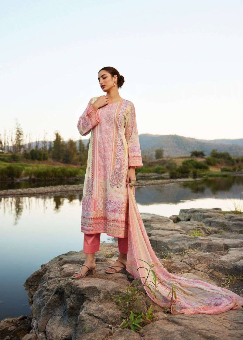 Raazia By Sadhana Lawn Cotton Digital Printed Dress Material Suppliers In India