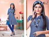 Kinti Blue Berry Latest Designer Handloom Short Kurti With Side Pocket Collection
