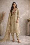 Naisha K 710 Cotton Embroidery Online Kurti With Bottom Dupatta Wholesale
