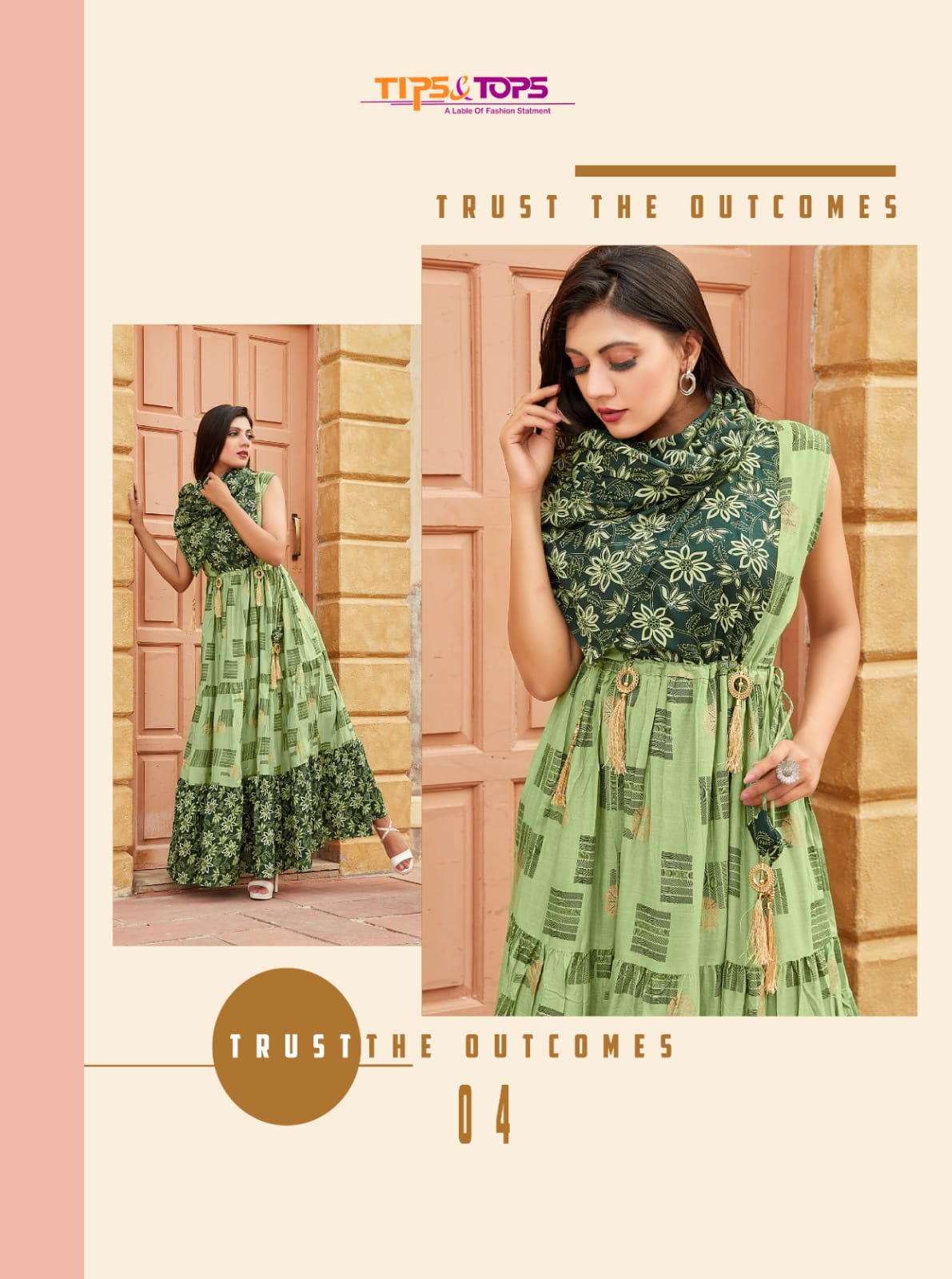 Tips Tops Mimi Fancy Stylish Party Wear Printed Designer Rayon Long Gown With Dupatta Collection
