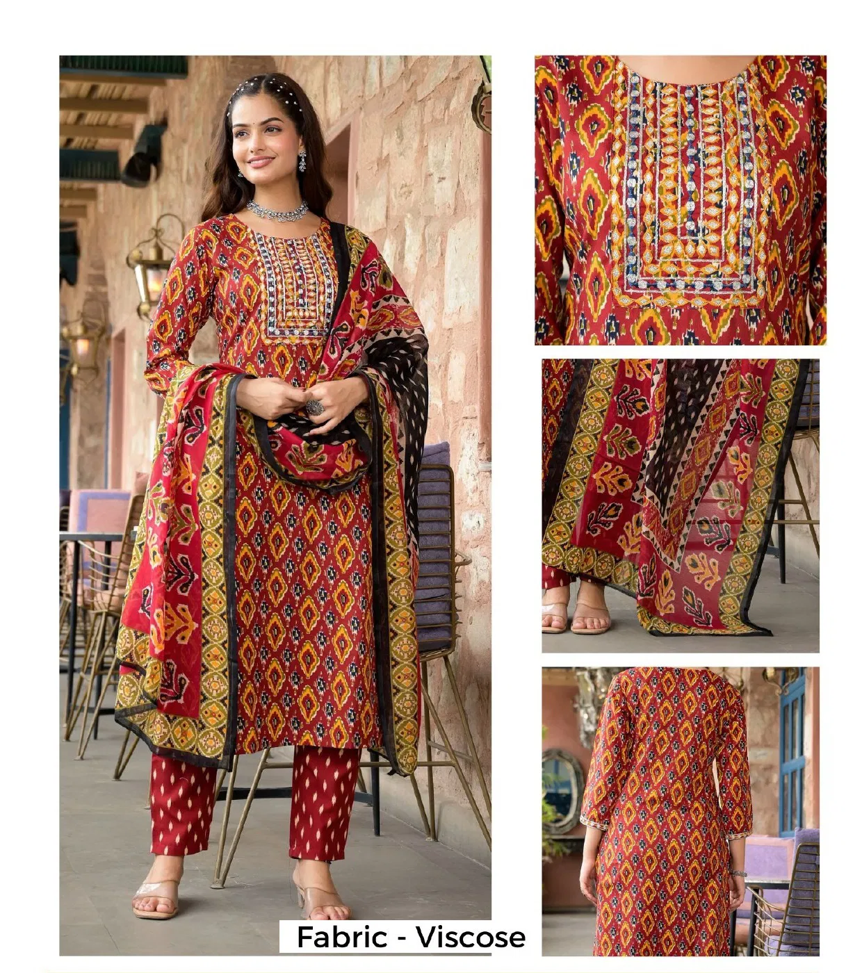 Av Designer Straight Cut Kurti With Bottom Dupatta Wholesale In India