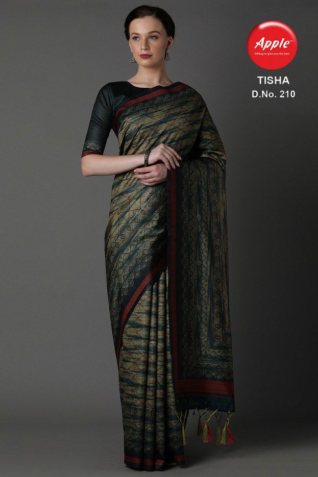 Apple Tisha 2 Latest Fancy Casual Business Wear  Bhagalpuri Silk Sarees Collection