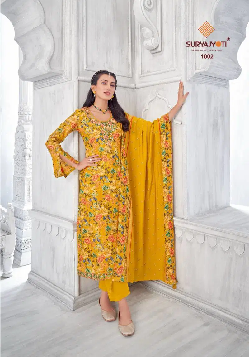Priyanka Advance Vol 1 By Suryajyoti Modal Printed Dress Material Orders In India