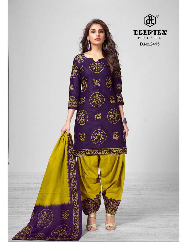 Deeptex Classic Chunaris 24 Latest Fancy Designer Casual Regular Wear Printed Cotton Dress Material Collection
