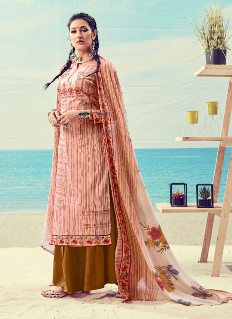 Regular Wear New Fancy Digital Printed Jam Cotton Palazzo Suits Collection