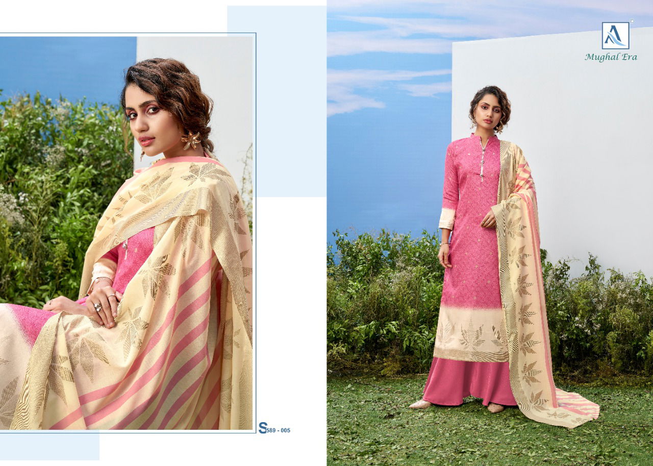Alok Mughal Era 3 Latest Fancy Designer Casual Wear Pure Jam Cotton Gold Print Designer Dress Material Collection
