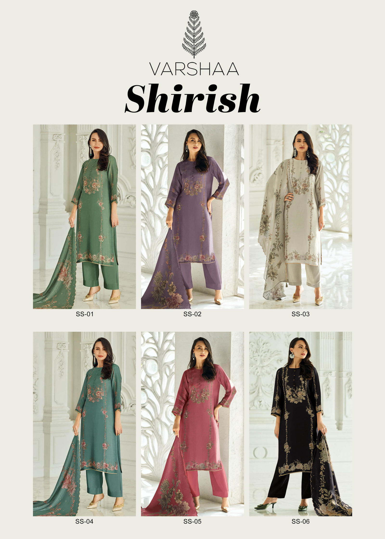 Shirish By Varsha Viscose Muslin Printed Salwar Suits Wholesale In India