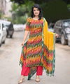Dhruvi 299 Rayon Printed Kurti Bottom With Dupatta Exporters In India