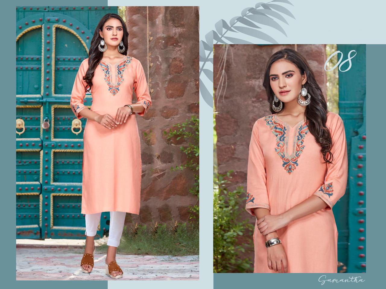 Samantha 01 New Designer Ethnic Wear Cotton Latest Kurti Collection