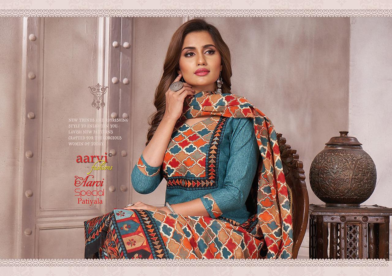 Aarvi Special Patiyala 14 Latest Fancy Designer Casual Wear pure cotton Printed Readymade salwar Suit Collection
