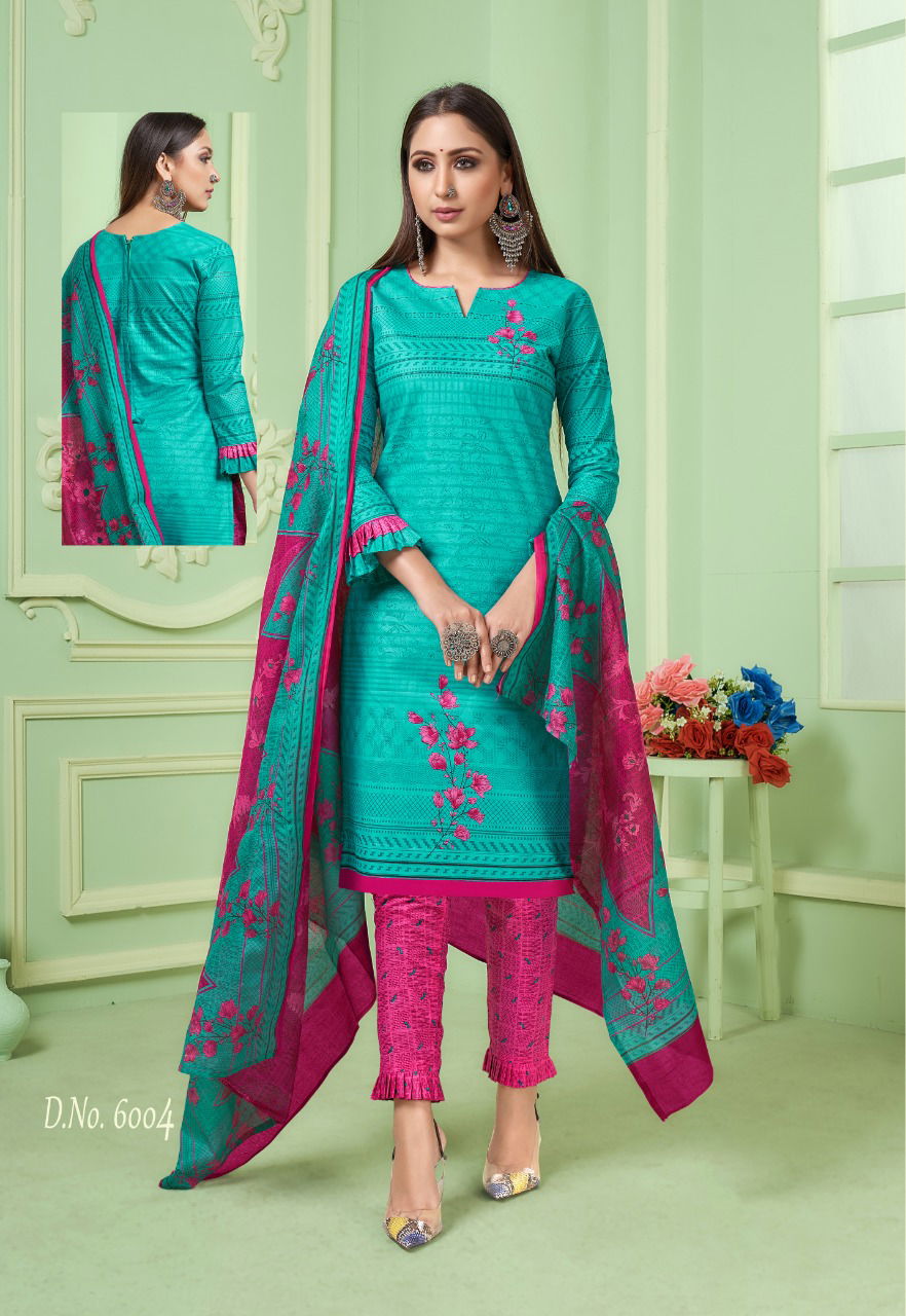 SC Liza 6th Edition Latest Designer Festive Wear Cotton Printed Dress Material Collection 