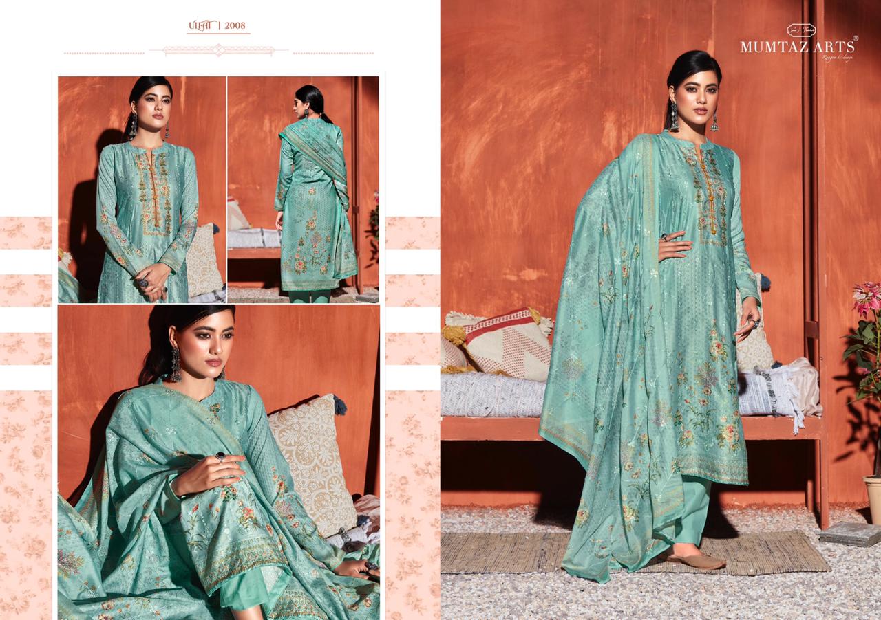 Mumtaz Ulfat New Festive Wear Jam Satin Designer Latest Dress Material Collection
