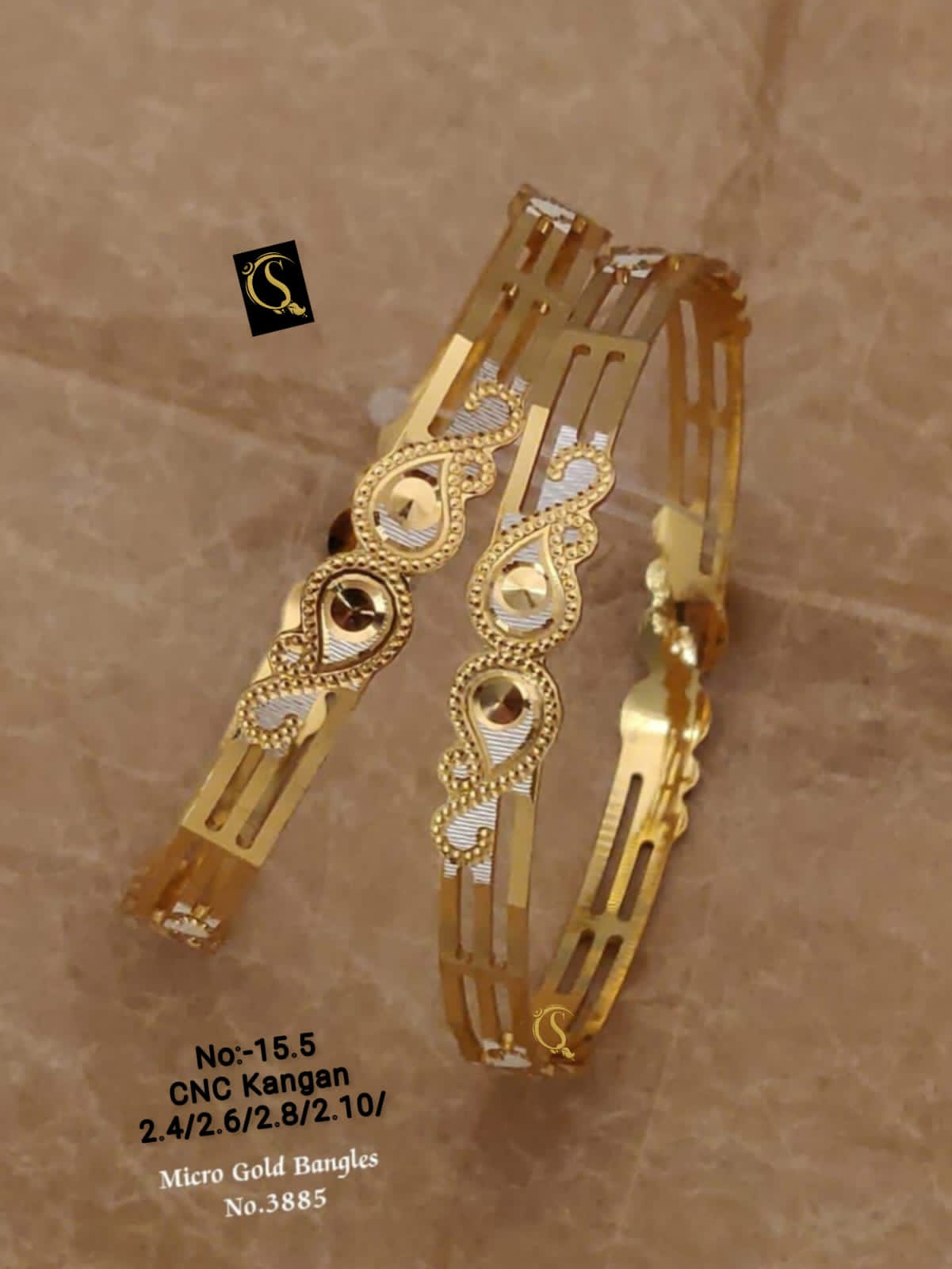 Designer Accessories 2 Micro Gold Bangels Catalog

