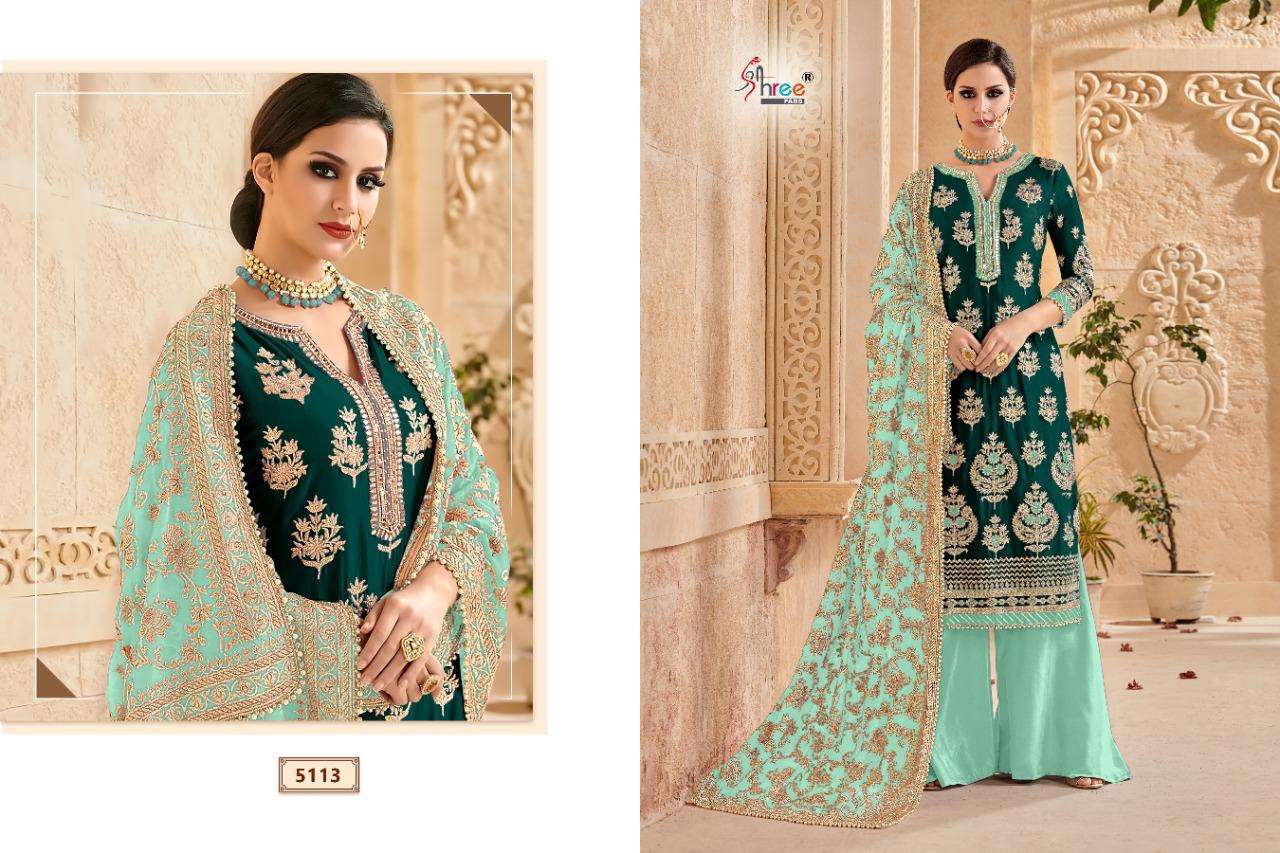 ShreeFab  Mutiyaar Gold Latest Designer Heavy Embroidery Work Salwar Suit Collection With Pure Chinon Heavy Embroidery & Four side Embroidered Lace Dupatta 