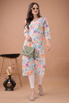 Fr Lace Border 1 Cotton Printed Office Wear Kurti Wholesale Shop In Surat
