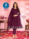 Tijori By Kaya Vertican Anarkali Kurti With Bottom Dupatta Exporters In India