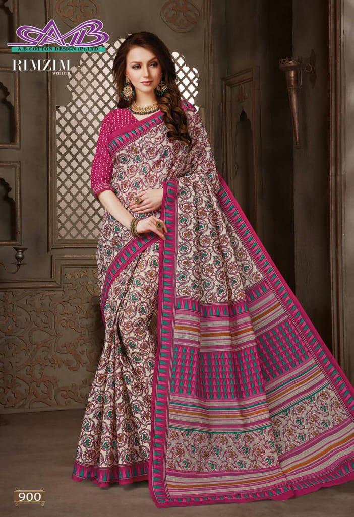Ab Rim Zim Latest Regular Wear Cotton weaving Designer Printed Sarees Collection