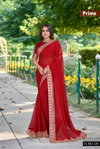 Prima Weightless Georgette Bandhani Sarees Wholesale Market In India