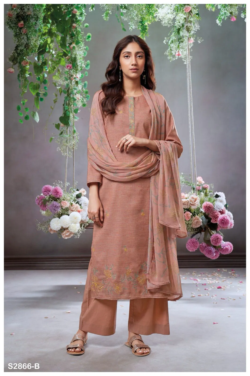 Selai 2866 By Ganga Cotton Designer Surat Salwar Suit Exporters In India