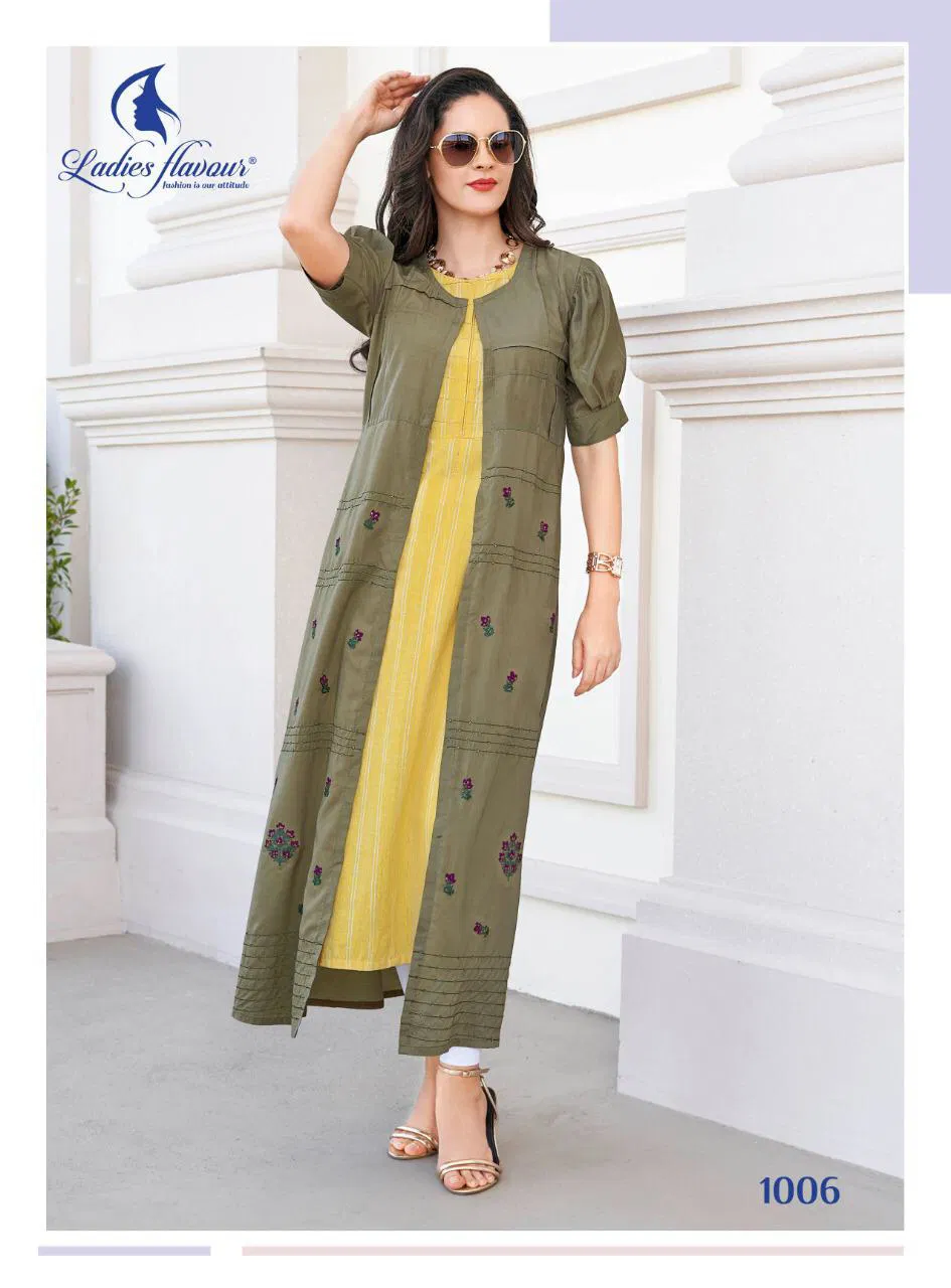 Life Style Vol-4 Ladies Flavour Designer South Cotton Stripes & Rayon Stripes & Mull Cotton & Musline With Embroidery Work Comfy Kurti With Pant 