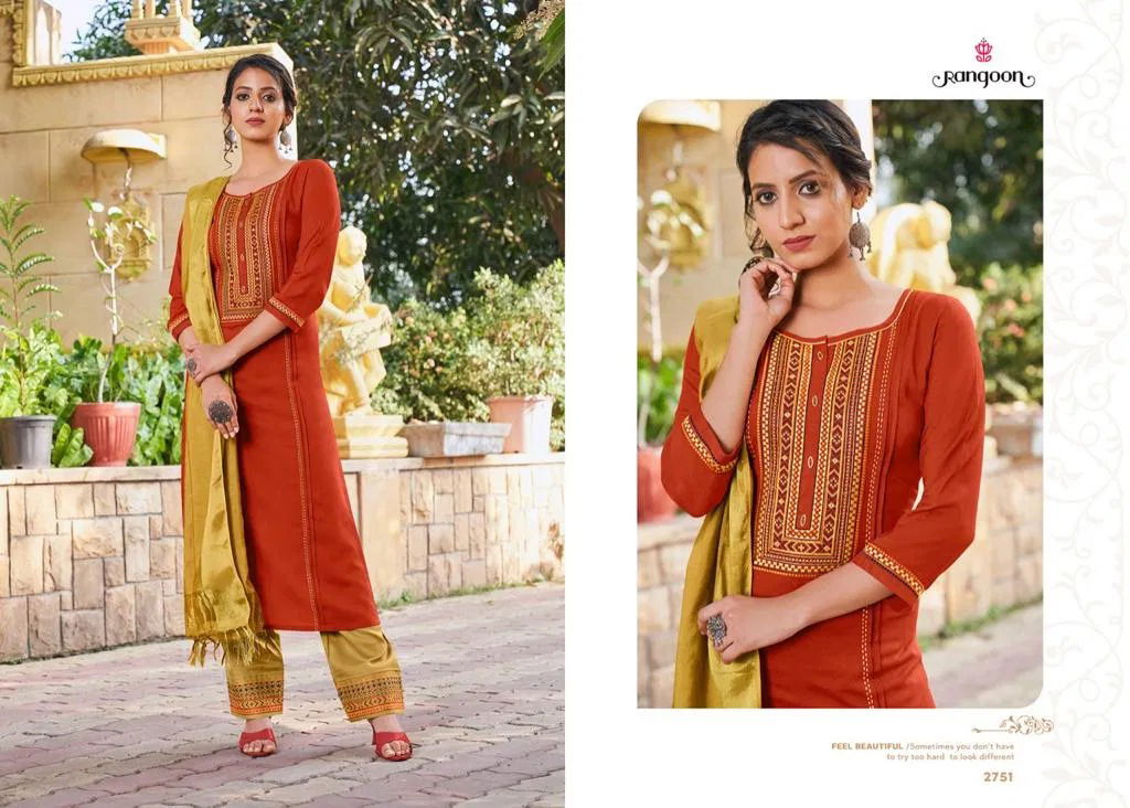 Rangoon Catwalk Premium Latest Festive Wear Heavy Rayon with Value Addition Work Designer Readymade Collection
